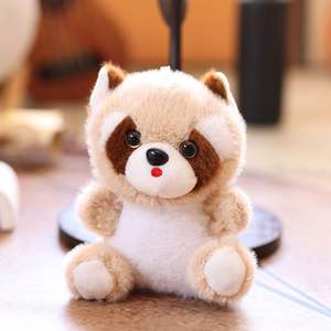 Kawaii Realista Peluche Suave Peluche De Mapache Animal De Peluche Llavero De Peluche De Animales De Peluche - Product Image 5