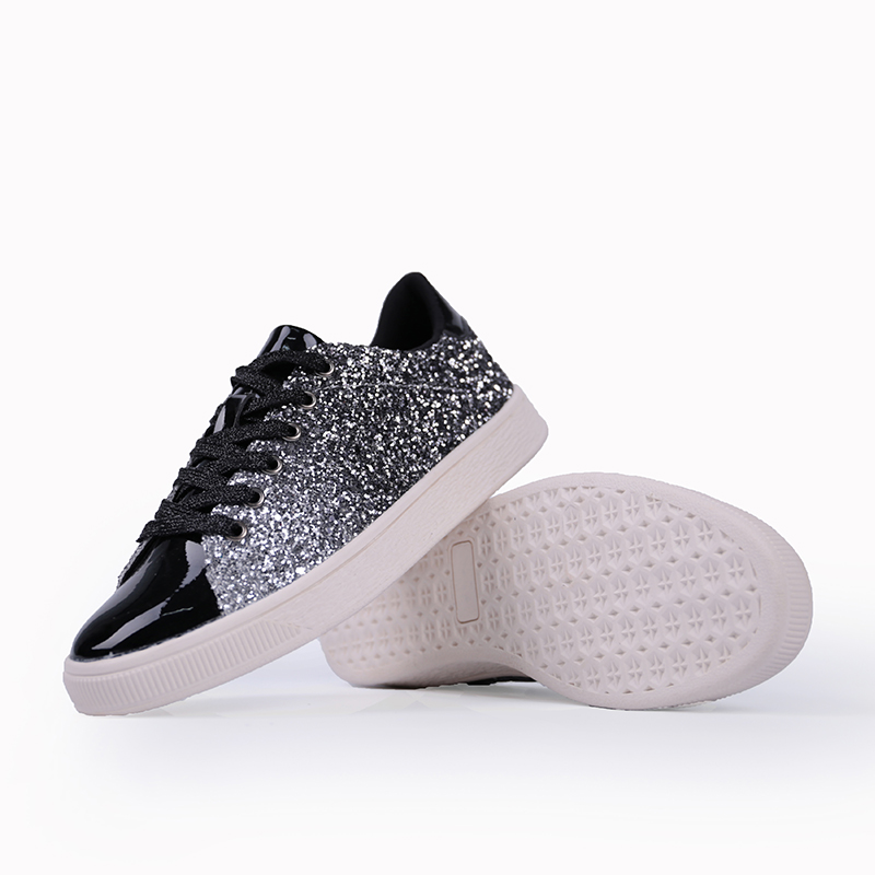 Nieuwste Modellen Hoge Kwaliteit Roze Dames Hoge Hakken Fancy Schoenen  Shinning Glitter Meisjes Franse Sneakers Italie
