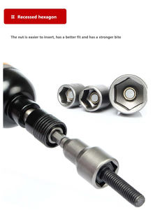 TOOLJOY Set <span class=keywords><strong>Driver</strong></span> mur magnetik kuat baja, obeng multiguna akhir polos OEM DIY dengan standar DIN - Product Image 4