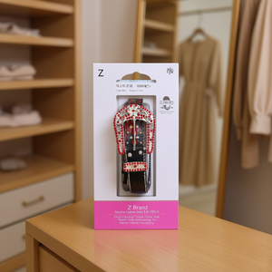 Cinturón de Cuero Genuino Marca Z, 3.8X105Cm, Hebilla con Diseño de Flor de Diamantes y Pedrería, Accesorio de Moda para Mujer - Product Image 2