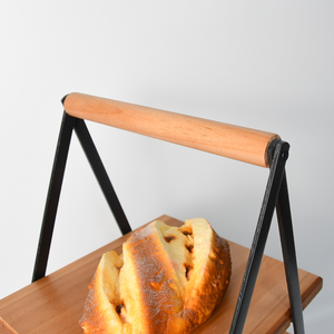 Bandeja de servicio de metal de 3 niveles, soporte para postres, caja blanca de bambú duradera, soportes para pasteles naturales, Oficina de acero inoxidable personalizada - Product Image 6