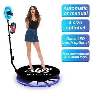 Nouveau photobooth réglable 360 fournisseur de cabine vidéo en gros photobooth vidéo led 360 lumières de cabine