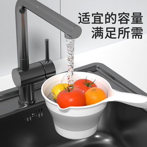 Foldable <b>Plastic</b> Water Ladle With Long Handle Thickened PP Material For <b>Kitchen</b> Sink Use - Product Image 1