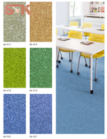 Rollo de Suelo Vinílico Homogéneo de PVC, Comercial, Antibacteriano, Impermeable, de Grado Médico, de 2 mm, Plástico, No Direccional
