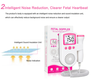 Detector de Latidos Fetales, Monitor de Corazón para Bebés, Doppler <span class=keywords><strong>Fetal</strong></span> para Embarazadas - Product Image 6
