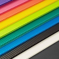 Prix de gros d'usine Feuille de plastique légère ondulée 4x8 pour la construction d'emballage de signe