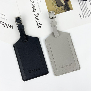 La carta d'imbarco controllata può essere fissata con logo in pelle sintetica bagaglio <span class=keywords><strong>da</strong></span> viaggio aziendale appeso etichetta di viaggio del treno aereo di marca - Product Image 4