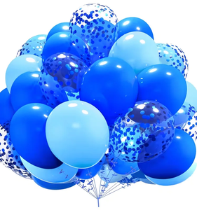 Set di 15 palloncini blu. Adatto per compleanni di ragazzi, <span class=keywords><strong>rivelazioni</strong></span> di genere, matrimoni, fidanzamenti, decorazioni per riunioni di amici - Product Image 1
