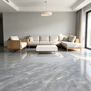 Piastrella in Ceramica Lucida Grigio Scuro 300x600mm, Resistente alle Macchie e Antiscivolo, per Ville Moderne, Sale e Bagni, Prezzo di Fabbrica - Product Image 5