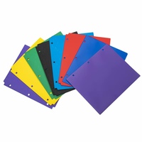 Dossier de classement en plastique PP format lettre avec logo personnalisé, perforation 3 trous, pour documents 8,5 x 11 pouces, vente en gros