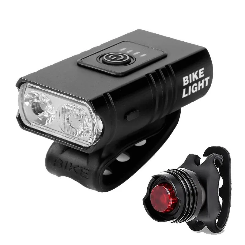 Usb Rechargeable Bicycle Light Kit Super Bright With Free Tail Light Led 1200 Lumen Ipx5 Waterproof Powerful Bicycle Front Light