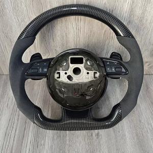 พวงมาลัยคาร์บอนไฟเบอร์ออกแบบได้ตามต้องการสำหรับรถ <span class=keywords><strong>Audi</strong></span> <span class=keywords><strong>RS</strong></span> A3 A4 A5 <span class=keywords><strong>A6</strong></span> C7 B8 R8 S3 S4 RS7 S5 Q3 Q5 RS3 TT RS5 RS6 B9 - Product Image 3