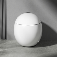 Nouveau design en forme d'oeuf rond une pièce sans réservoir capteur automatique rinçage bidet électrique salle de bain intelligente automatique cuvette de toilette intelligente