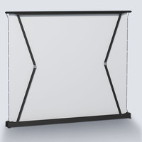 Écran de projection motorisé électrique Javes pour sol, 100" 120" 16:9, tissu blanc mat, portable, usage domestique, garantie 1 an, modèle