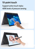 Laptop layar sentuh 14 inci, komputer Flip 360 derajat YOGA 8GB 16GB RAM DDR4 Win 11Pro Mini ramping layar sentuh PC