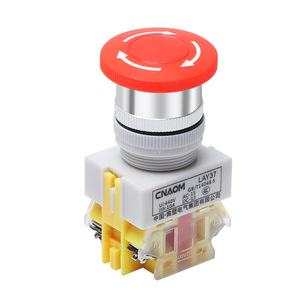 Lay37 Emergency Stop <b>Button</b> <b>Switch</b> 22mm Aluminum Normally Closed <b>Push</b> <b>Button</b> For Industrial Use - Product Image 2