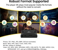 Reproductor Multimedia 8K Ultra HD en Formato USB para Señalización Digital AV, Reproducción Automática en Bucle Infinito H454, Audio y Vídeos sin Pérdidas, Música