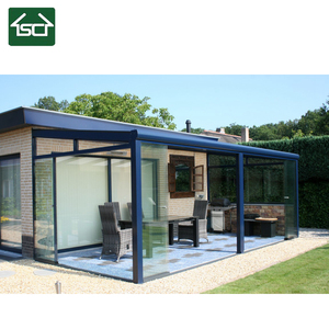 Véranda murale en aluminium avec porte coulissante, jardin d'extérieur, véranda en verre - Product Image 5