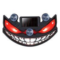 Nouvelle lumière de voiture solaire à LED « Oeil du Diable » pour vitre arrière, anti-collision, avec expression dynamique et néon