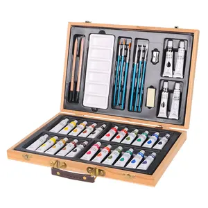 36pcs Wholesale Competitive Price Customized Deluxe Creative Art <strong>Drawing</strong> Art Sets With Wooden Box Package - Product Image 1