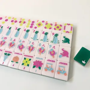 Set di Mahjong Americano di Lusso <span class=keywords><strong>Green</strong></span> Country Club, Design Moderno, Arte Classica, Ecologico, Durevole, Pieghevole, Portatile, Personalizzabile - Product Image 1