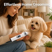 Coupe-griffes sans fil pour animaux de compagnie avec ventilateur d'aspiration intégré, sans dispersion de poussière, coupe sûre et indolore, outil de soin des pattes