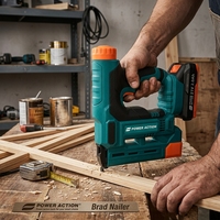 Pistolet à clous et agrafeuse sans fil 2-en-1 CN20 21V, 15-32mm, anti-blocage, robuste, pour le travail du bois, la décoration de meubles, kit d'outils