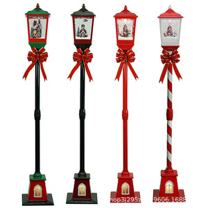 Décorations de Noël transfrontalières en résine de Chine : Ornement de <span class=keywords><strong>lampadaire</strong></span> musical avec effet de neige, Père Noël, Bonhomme de neige, Cerf – Idéal pour les hôtels - Product Image 5