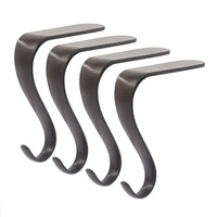 Meilleures ventes Double Tree en alliage de zinc, support de suspension pour chaussettes de Noël et décorations de cheminée, motif Élan