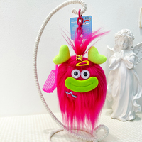 Porte-clés en peluche monstre mignon et moche, jouet en peluche bouche saucisse et pendentif de sac pour décor de sac à dos