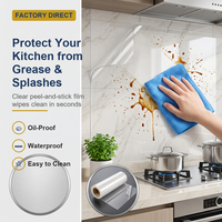 Film de protection auto-adhésif transparent pour meubles, anti-rayures, imperméable, amovible, pour armoire, comptoir de cuisine, table, tiroir