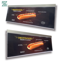 Cadre d'affichage lumineux pour vitrine A0/A1/A2/A3/A4 en aluminium, ultra-fin, avec éclairage LED pour publicité