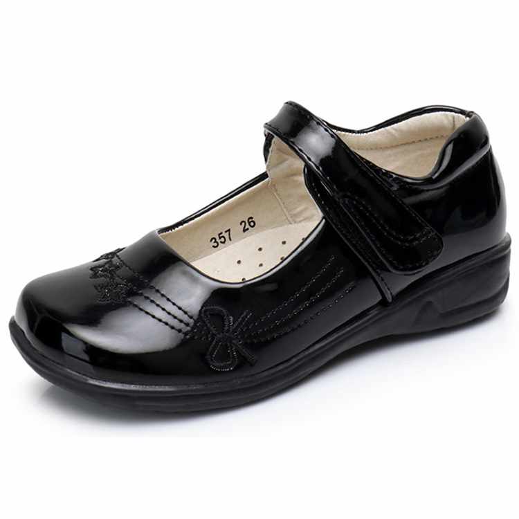 Детская обувь черные туфли для девочек для начальной школы обувь для принцесс