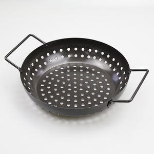 Juego de 3 Cestas <span class=keywords><strong>para</strong></span> Asar Vegetales Antiadherentes de Acero al Carbono, Juego de Mini Cestas <span class=keywords><strong>para</strong></span> Asar, Sartén <span class=keywords><strong>para</strong></span> Asar al Aire Libre - Product Image 2