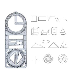 Regla de Geometría Multifuncional de Plástico de 20 cm para Dibujo, Marca HAIJU, para Escuelas Primarias, Secundarias, Preparatorias y de Bachillerato - Product Image 6