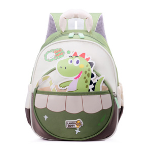 Zaino con piccolo dinosauro dei cartoni animati per ragazzi e ragazze, borsa da scuola per bambini in età prescolare di 3-6 anni, borsa a doppia spalla per bambini - Product Image 6