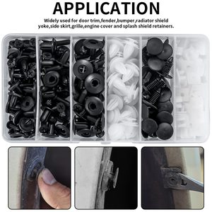 C0352 Kit <span class=keywords><strong>de</strong></span> 155 clips <span class=keywords><strong>de</strong></span> retenue pour voiture, attaches universelles pour pare-chocs <span class=keywords><strong>de</strong></span> voiture, clips en plastique pour garniture <span class=keywords><strong>de</strong></span> porte <span class=keywords><strong>de</strong></span> voiture, rivets à pression pour <span class=keywords><strong>carrosserie</strong></span> - Product Image 6