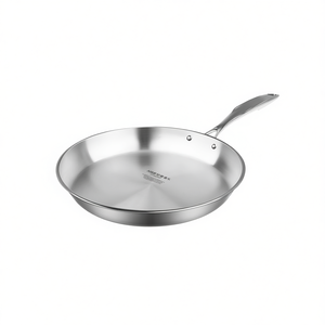 กระทะทอดสแตนเลสเกรดพรีเมียม 34 ซม. ใช้กับเตาแม่เหล็กไฟฟ้าได้ ดีไซน์มินิมอล ล้างด้วยมือเท่านั้น - Product Image 1