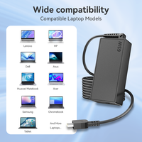 Chargeur USBC 65W pour Dell Lenovo HP Acer Asus Samsung Tablet 65W Type C Chargeur pour ordinateur portable Certification CE FCC ROHS Qualité supérieure