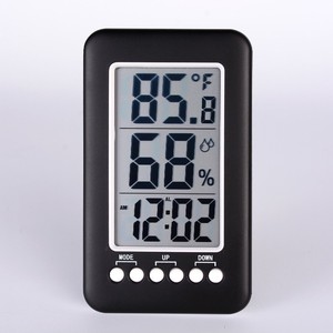 Màn hình lớn điều khiển bằng giọng nói chức năng đèn nền nhiệt kế điện tử trong nhà và Máy đo độ ẩm màn hình thời tiết tại nhà có báo động - Product Image 1