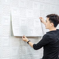Autocollant mural mousse papier peint mural 3d stickers muraux décor à la maison auto-adhésif