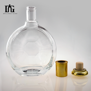 Frosted Screen Printing Round Shape 500ml Round Liquor Bottle for Whisky Rum Brandy Vodka <strong>Gin</strong> - Product Image 3