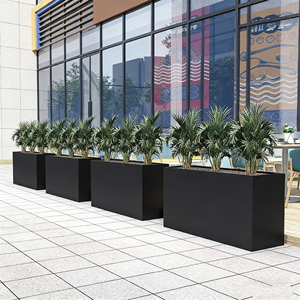 Fioriera Grande in Acciaio Corten per Esterni, <span class=keywords><strong>Balcone</strong></span> e Giardino, Eco-Sostenibile, Resistente, Antiruggine, Robusta - Product Image 1