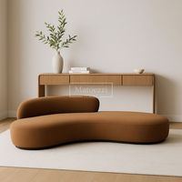 Ensemble de canapé-lit en tissu de luxe, salon, chambre à coucher, table basse, table de chevet, armoire de rangement, meubles modernes pour hôtel, appartement