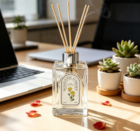 Grand flacon de diffuseur d'aromathérapie florale, coffret cadeau d'huiles essentielles sans flamme, parfum haut de gamme et longue durée.