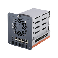 Serveur de stockage NAS haute vitesse Qotom Q30912DS à 4 baies avec processeur Intel Celeron 4305U et 4 ports LAN 2,5 G