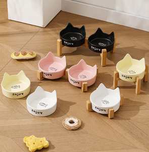 Tazón <span class=keywords><strong>de</strong></span> Cerámica para Gatos al por Mayor, Tazón Integrado para Comida y Agua para Gatos y Perros, Diseño Estable Resistente a las Volteretas - Product Image 6
