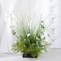Herbe artificielle type queue de chien, fausses fleurs, arrangements de verdure, art floral, plantes de paysagisme en mousse, décor de scène bionique ressemblant à de l'herbe
