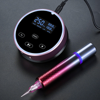 Nieuwe Draagbare Ronde 2.5Mm Slag Sterke Wenkbrauw Permanente Make-Up Machine Training Academy Tattoo Machine Kit Met Led Licht