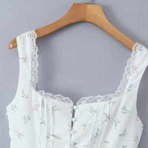 2025 nuovo abito <span class=keywords><strong>midi</strong></span> senza schienale con bretelle casual semplice da donna alla moda estiva - Product Image 2